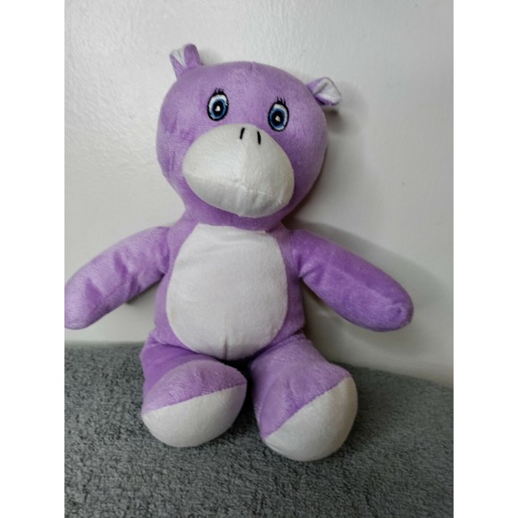 Kellytoy  teddy bear purple, nose white ,14" - Picture 2 of 5
